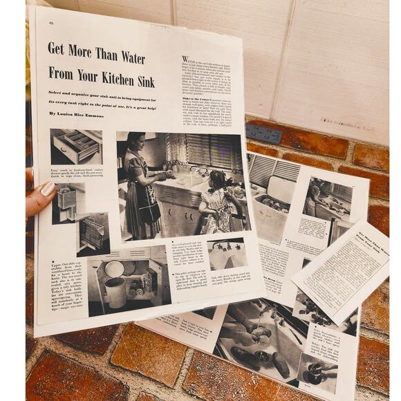 1941 Get More than Water from Your Kitchen Sink Vtg MCM Print Article Appliances - Picture 2 of 12